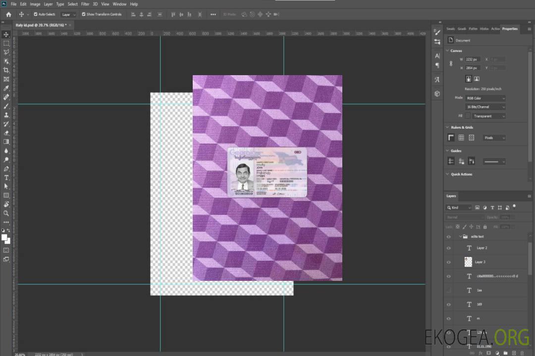 Géorgie ID photolook AVANT template Géorgie ID photolook AVANT template
